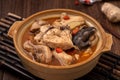 Taiwanese homemade delicious sesame oil chicken soup Royalty Free Stock Photo