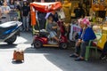 Taiwanese Local Performs Ancestral Rituals in Traditional Dress at Sun moon Lake Local Market