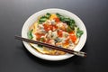 Taiwanese oyster omelet Royalty Free Stock Photo