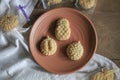 Taiwanese Pineapple Cakes, famous sweet delicious dessert food with tea