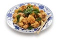 Taiwanese popcorn chicken with fried basil, and you can usually choose other ingredients to get deep fried, and mixed together, li