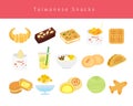 Taiwanese street old school dessert illustrations cake