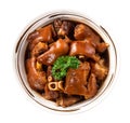 Taiwanese traditional food pork knuckle isolated for Chinese Lunar New Year meal