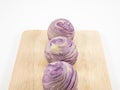 The Taiwanese violet crystal taro cake Royalty Free Stock Photo