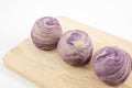 The Taiwanese violet crystal taro cake Royalty Free Stock Photo