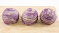 The Taiwanese violet crystal taro cake Royalty Free Stock Photo