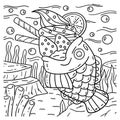 Taiyaki Ice Cream Coloring Page for Kids