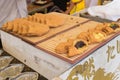 Taiyaki Japanese fish shaped cake with cream and red bean Royalty Free Stock Photo