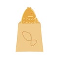 Taiyaki shape of a fish, paper bag