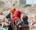 Displaced people from the Yemen war