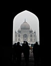 Taj Mahal as seen from the entrance gate. Agra, India. Royalty Free Stock Photo