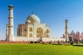 Taj Mahal, Blue sky, Travel to India Royalty Free Stock Photo