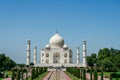 Taj Mahal Front view, Agra, Uttar Pradesh, India. UNESCO world heritage.