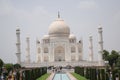 Taj Mahal full view during day time in Agra India, The Taj among 7 Wonders of the World view
