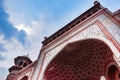 Taj Mahal Gate, an ivory-white marble mausoleum on the south bank of the Yamuna river in Agra, Uttar Pradesh, India.