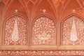 Taj Mahal Gateway Detail of architecture pattern brown white Royalty Free Stock Photo