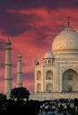 Taj Mahal glowing at dawn Royalty Free Stock Photo