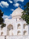 Close up view of the Taj Mahal mausoleum in Agra, India Royalty Free Stock Photo