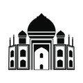 Taj Mahal, India icon, simple style