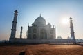 Taj Mahal India Sunset. Royalty Free Stock Photo