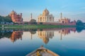 Boat ride on Yamuna river near Taj Mahal Royalty Free Stock Photo