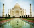 Taj Mahal low angle front view