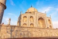 Taj Mahal mausoleum, detailed close view, India