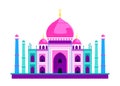 Taj Mahal - modern flat design style single isolated image