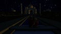 Taj Mahal at night, timelapse starry sky