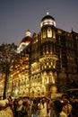 Night View of The Taj Mahal Palace Hotel, Colaba, Mumbai, India