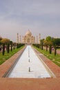 Taj Mahal with the Pool and Garden