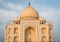 Taj mahal prospective with small tourist walk