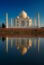 Taj Mahal reflected in river