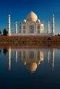 Taj Mahal reflected in river