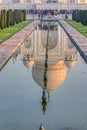 The Taj Mahal reflection, India