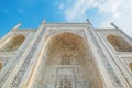 Taj Mahal on a sunny day. Royalty Free Stock Photo