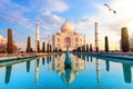 Taj Mahal sunrise view, Agra, Uttar Pradesh, India Royalty Free Stock Photo