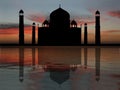 Taj Mahal at sunset