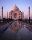 Taj Mahal at sunset, Agra, India. Royalty Free Stock Photo