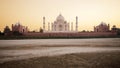 The Taj Mahal at Sunset in Agra, India Royalty Free Stock Photo