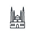 Taj mahal symbol vector design