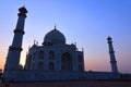 View of the Taj Mahal at sunrise