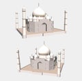 Taj Mahal Vector image,architectural decoration, architectural style