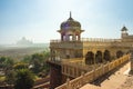 Taj Mahal view over Agra Fort in agra, india