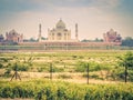 Taj Mahal view from yamuna river Agra, India,