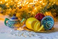 Tajik, Christmas still life in the Tajik style with the national dishes Royalty Free Stock Photo