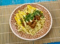 Tajik dish with noodles Royalty Free Stock Photo