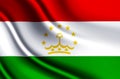 Tajikistan realistic flag illustration.