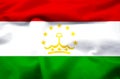 Tajikistan realistic flag illustration.