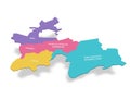 Tajikistan political map of administrative divisions